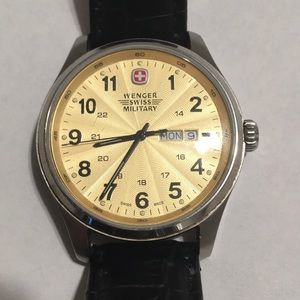 Werner Swiss army gold face watch